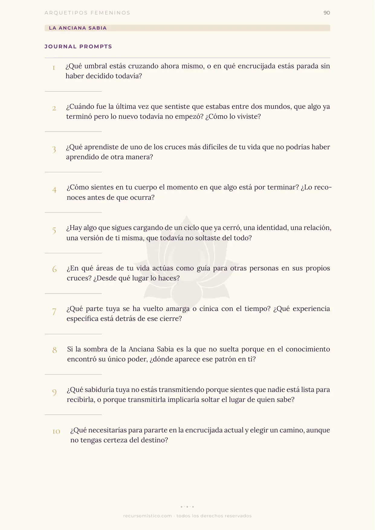 Journal prompts de La Anciana Sabia con Hécate