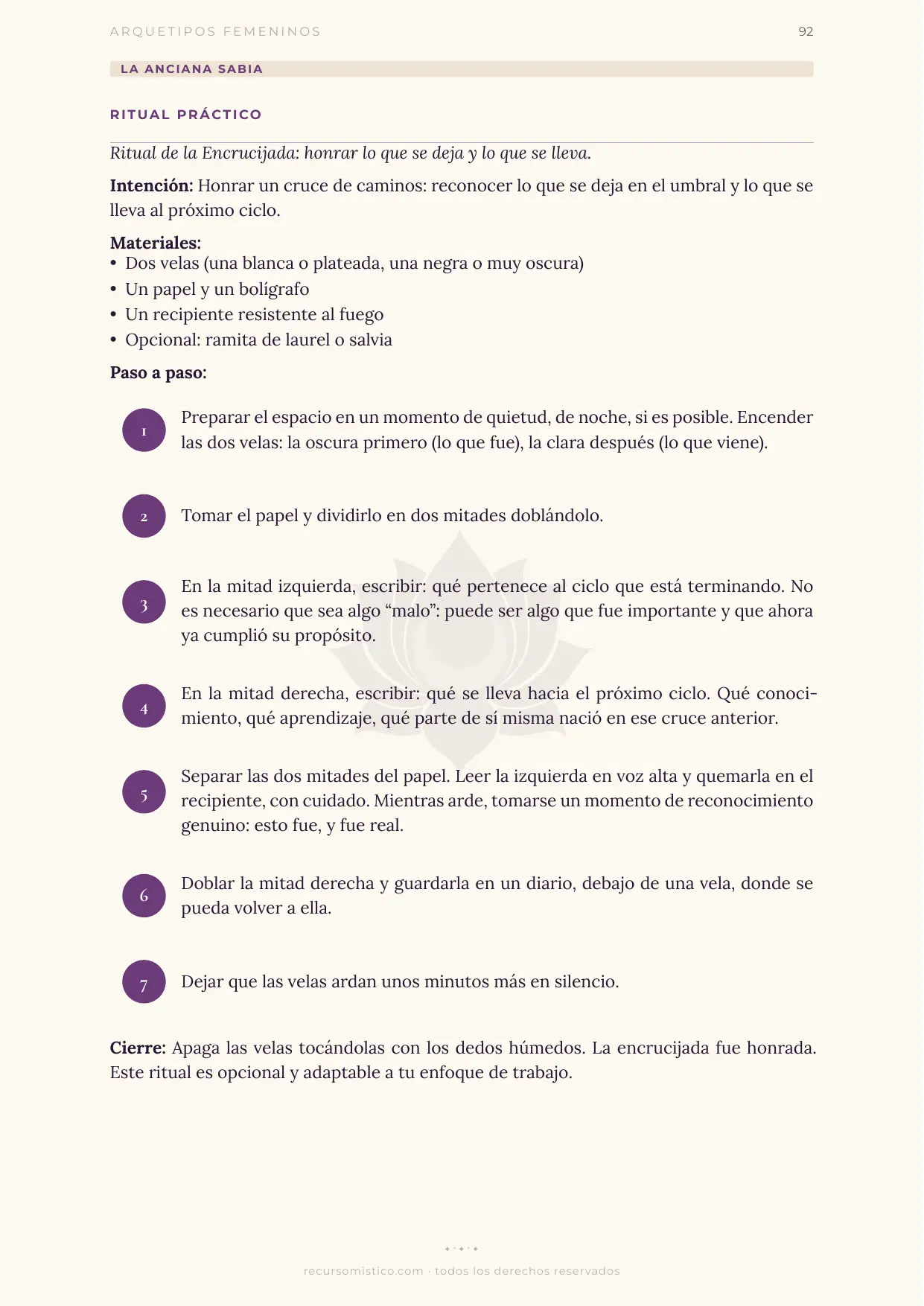 Ritual práctico de La Anciana Sabia con Hécate