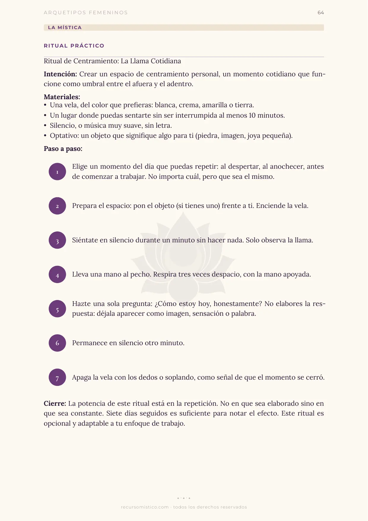 Ritual práctico de La Mística con Hestia